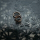 two rings intertwined in dark background